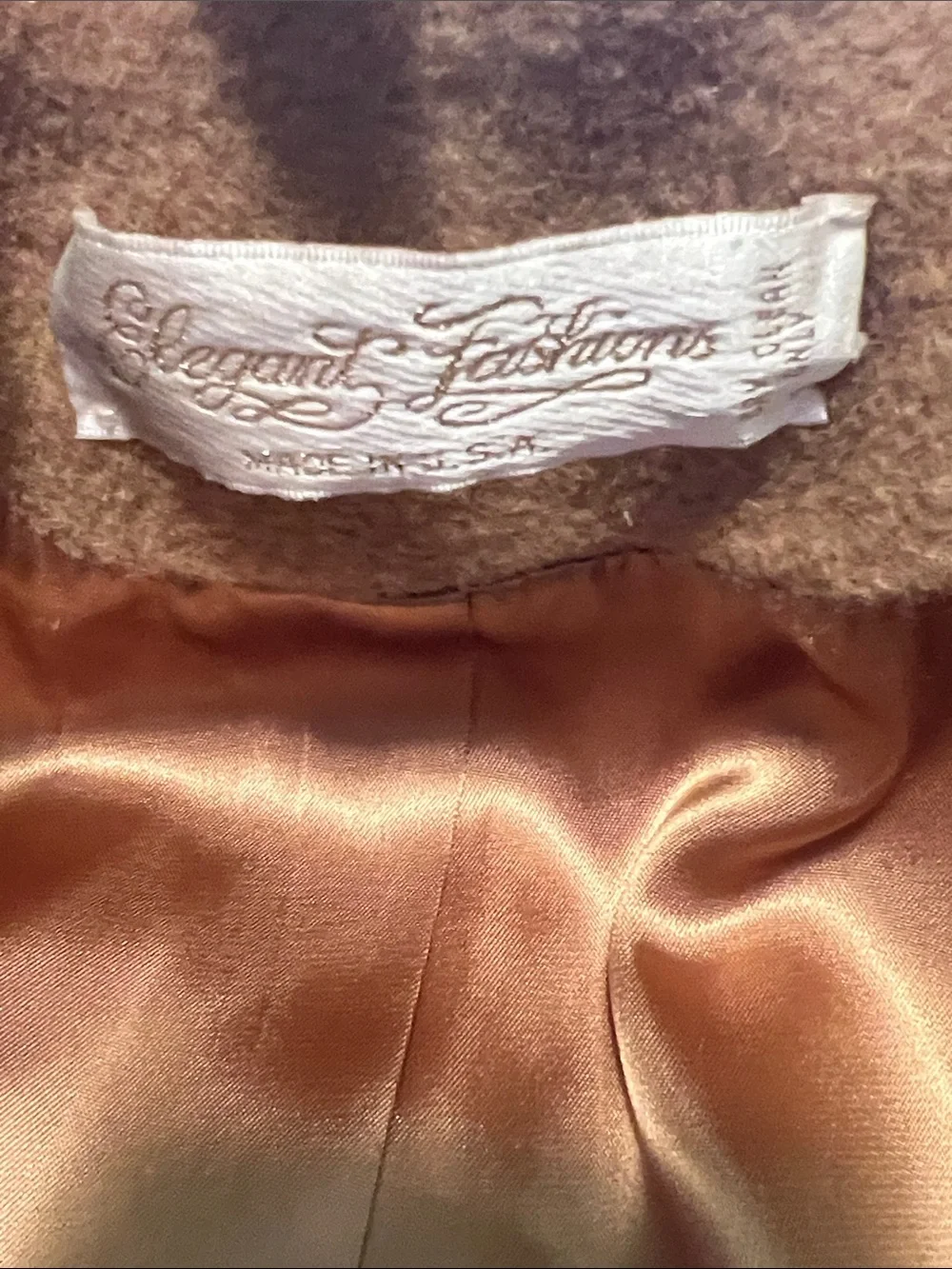 Womens Camel Belted Trench Coat with Notched Collar